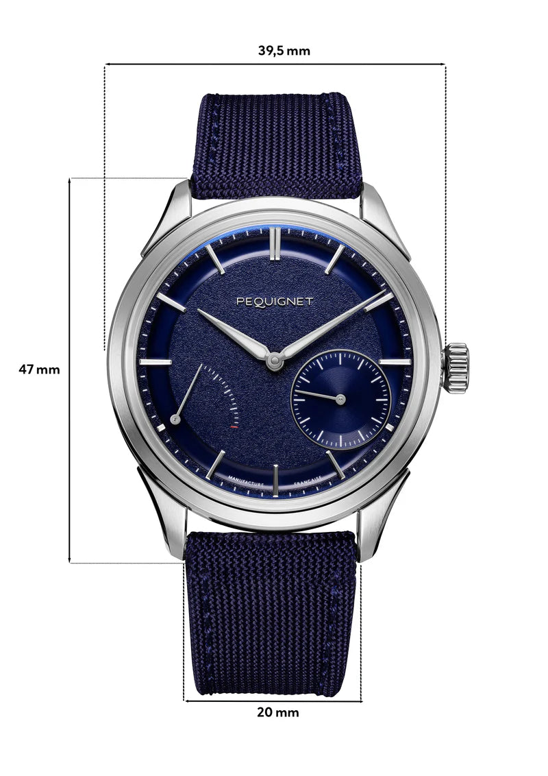 Royale Paris Watch - 39,5 mm Blue dial, power reserve and small second