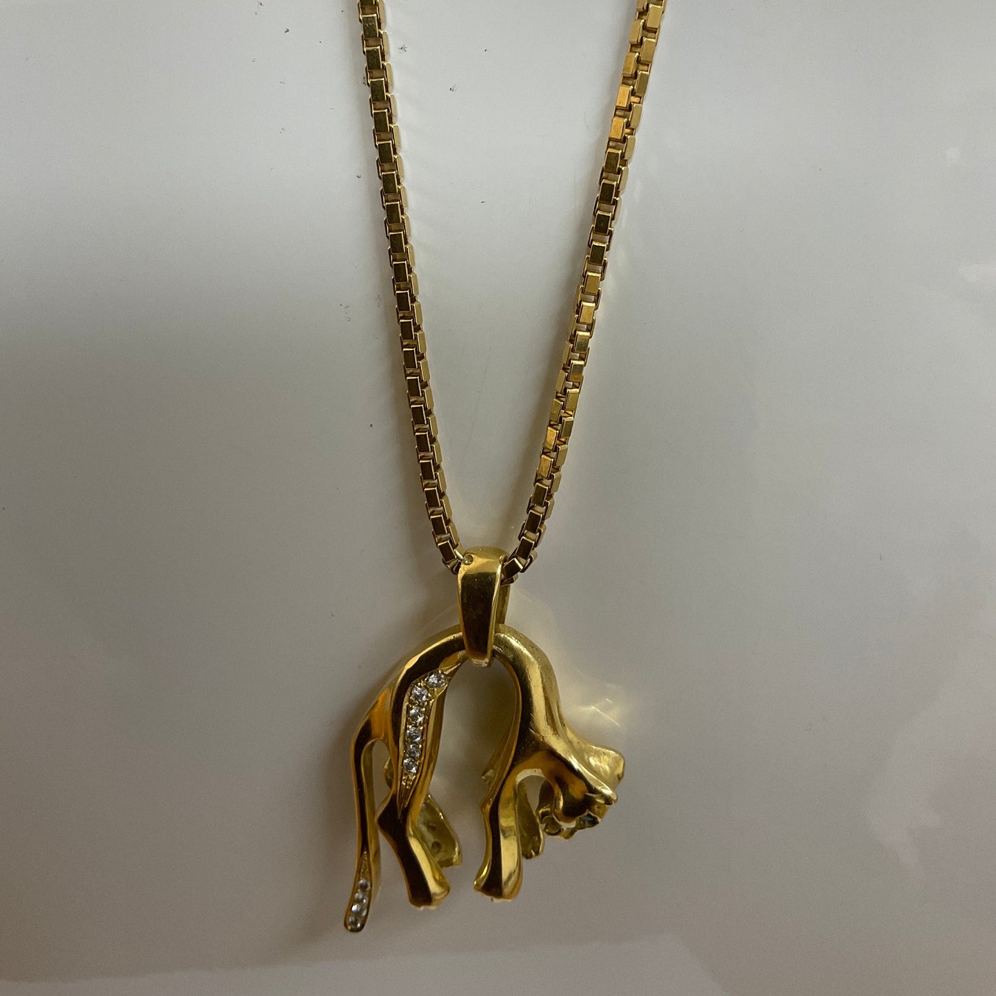 Gouden ketting panter G18K