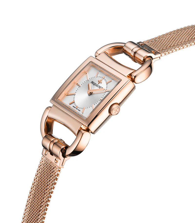 Equus Attelage Watch Plated rose gold case, polished stainless steel index