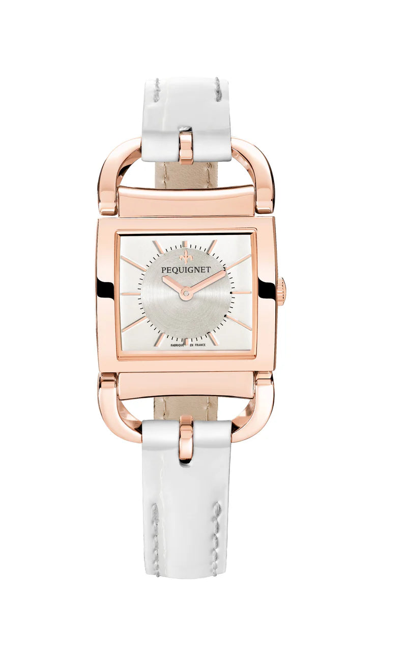 Equus Attelage Watch Plated rose gold case, polished stainless steel index